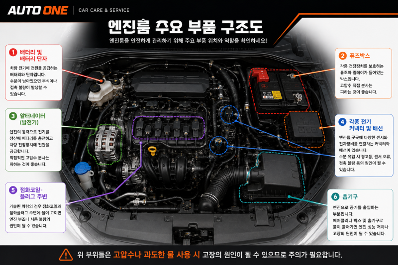 [ 경기도광택/엔진룸청소/엔진룸셀프세차 ] 유튜브처럼 셀프세차로 고압수까지 쏴도 괜찮을....