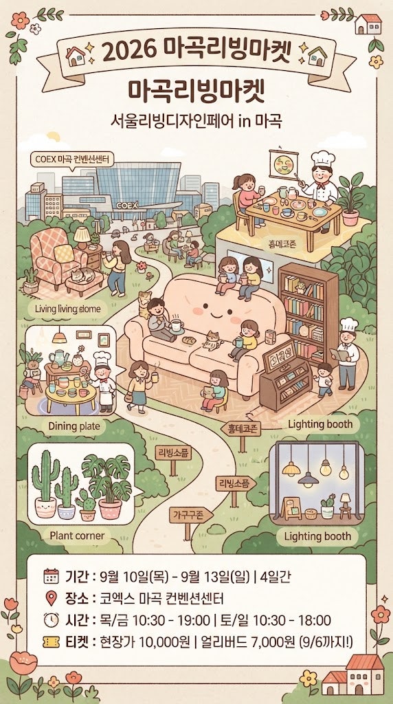 [2026 마곡리빙페어] 가을 인테리어 트렌드 한눈에 보기! 장소부터 얼리버드 정보까지 ️