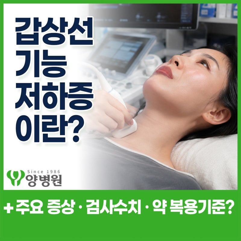 갑상선기능저하증이란? 주요 증상과 TSH·T4 검사수치, 약 복용 기준 | 강동구 건강검진센터