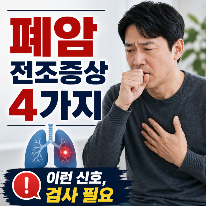 폐암 전조증상 4가지, 이런 신호 나타나면 검사 필요한 이유
