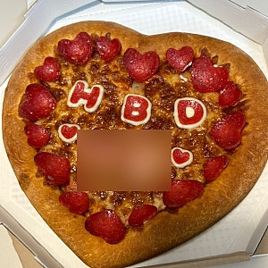 피자팜스 레터링피자 남편 첫생일축하 내돈내산 후기