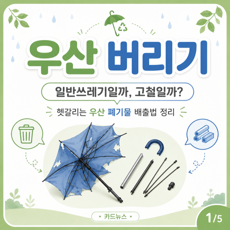 우산 버리기, 일반쓰레기인 줄 알았는데? 폐기물 분리배출 방법