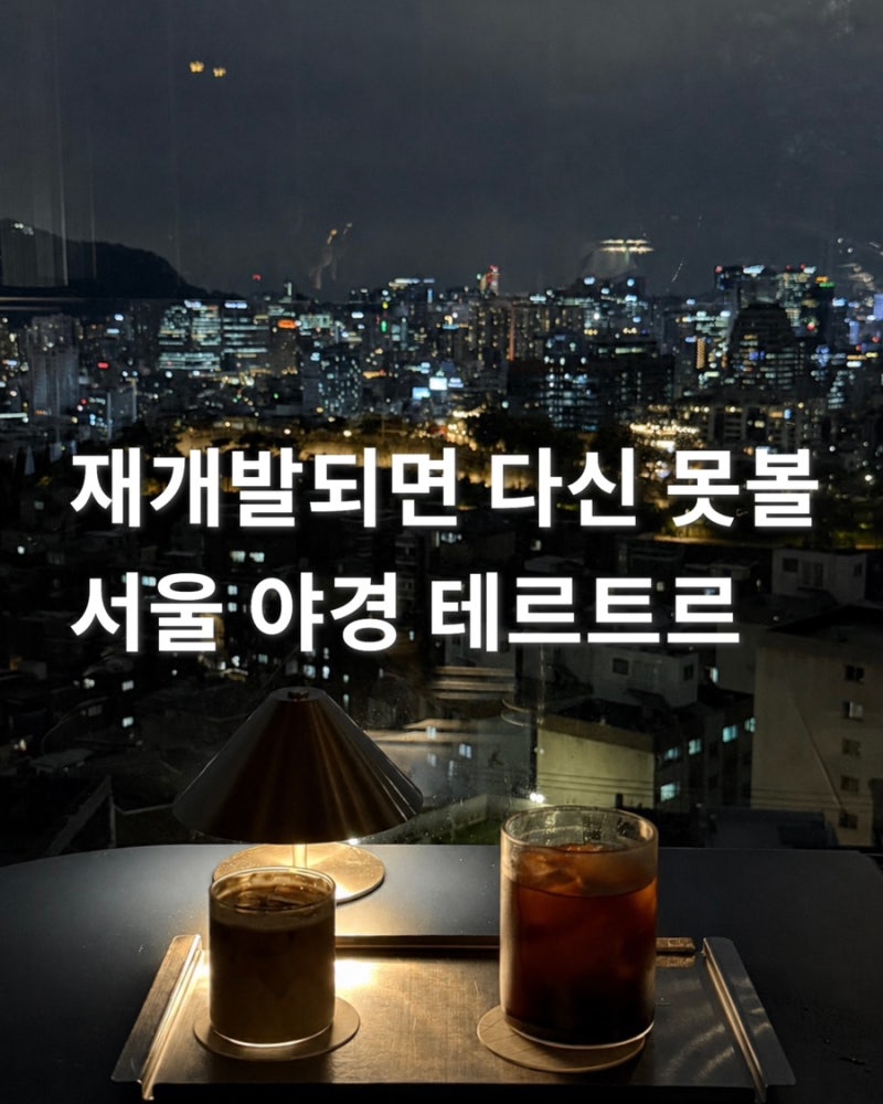 창신동 테르트르 카페 서울 야경뷰 전망 친절도 주차