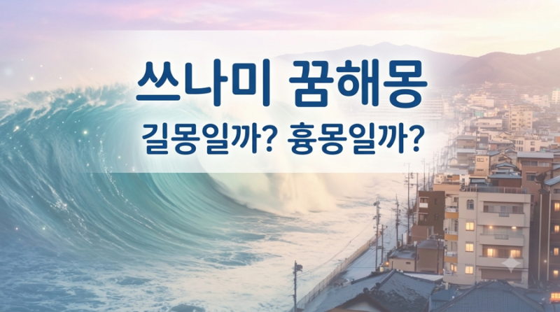 쓰나미 꿈 해몽｜거대한 파도가 덮친 꿈, 높은 곳으로 피했다면?