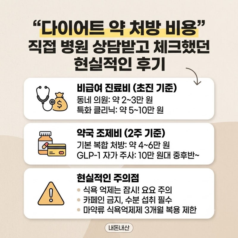다이어트 약 처방 비용 직접 병원 상담받고 체크했던 현실적인 후기
