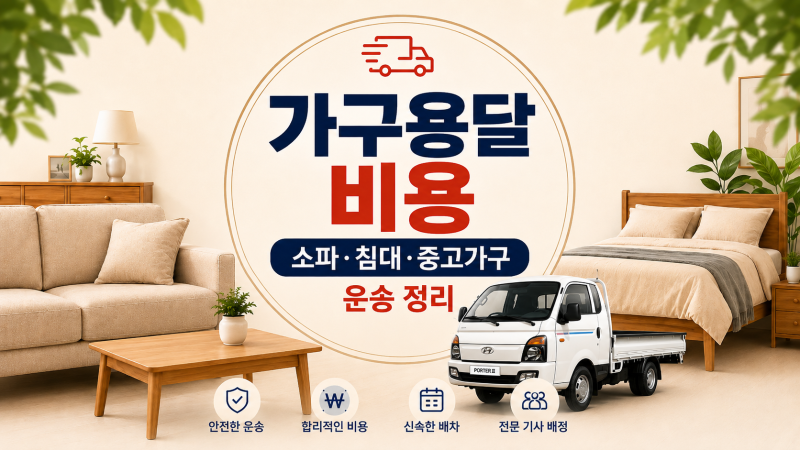 가구용달 비용｜소파·침대·중고가구 운송비 정리