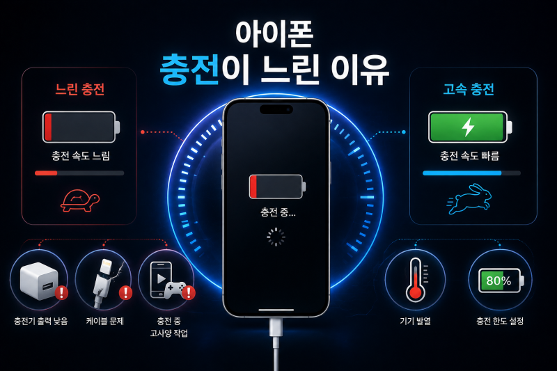 아이폰 충전이 느린 이유｜고속충전이 안 될 때 확인할 것