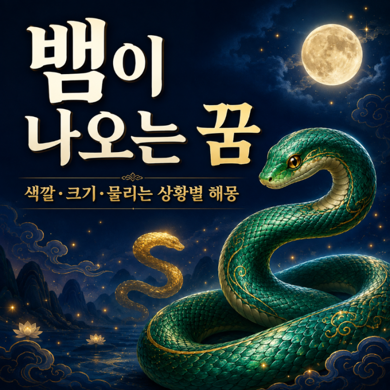 뱀 꿈해몽, 색깔과 크기에 따라 달라지는 길몽 흉몽 총정리