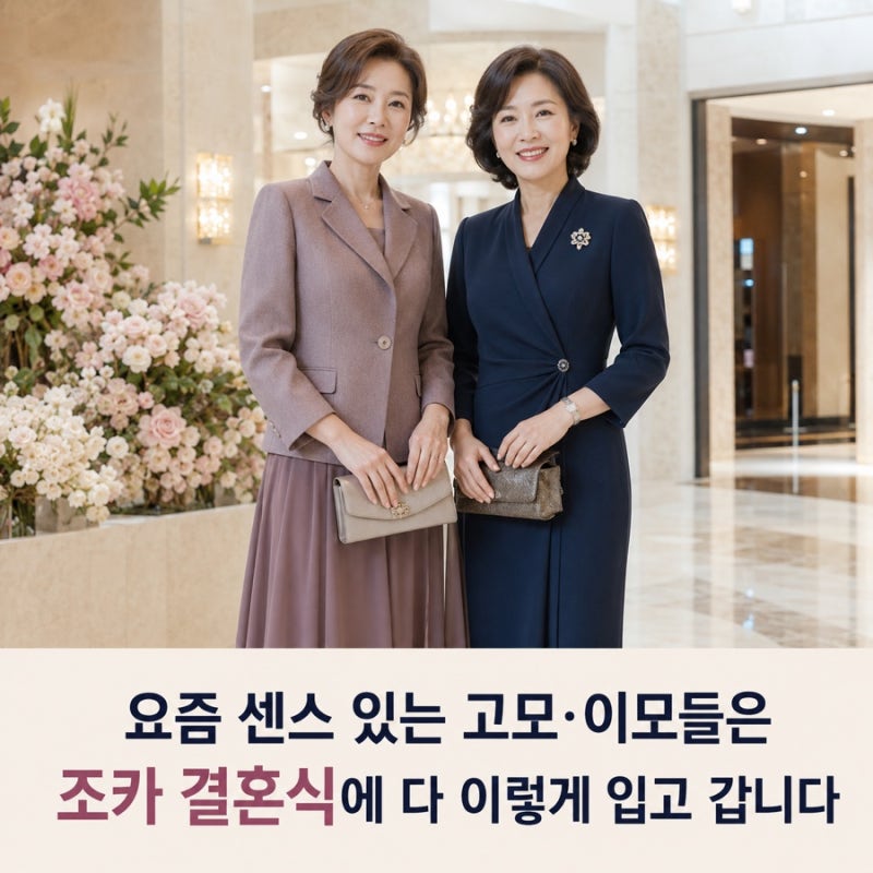 요즘 센스 있는 고모·이모들은 조카 결혼식에 다 이렇게 입고 갑니다
