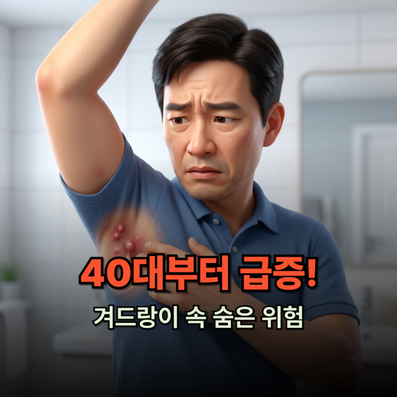 40대 남성 여성 겨드랑이 멍울·고름, 화농성 한선염 증상과 방치 시 위험성