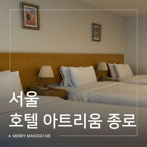 [서울 종로 호텔 추천] 아트리움 서울, 서울 여행 중 조식 맛있는 3인 트리플룸 가성비 예약 ....