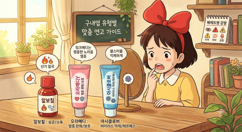입병 났을 때 알보칠? 오라메디? 아시클로버? 구내염 유형별 맞춤 연고와 베체트병 감별법