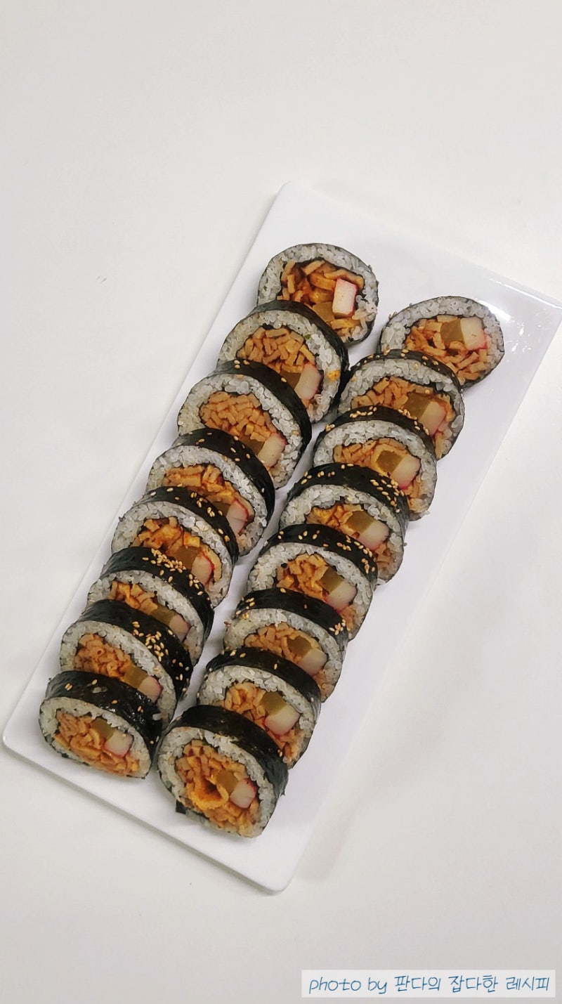 딱 3가지!! 매운어묵김밥 레시피 도시락 메뉴로 Good