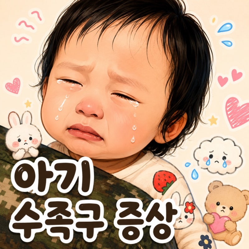 아기 수족구 초기 증상 고열 손발 엉덩이 발진 기록 정보 (4일 만에 완치)