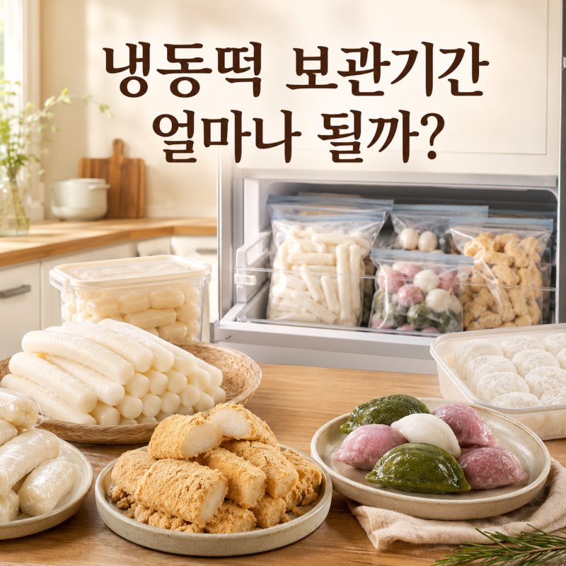 냉동떡 보관기간 얼마나 될까? 가래떡·인절미·송편 종류별 정리
