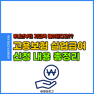고용보험 실업급여 "내년부터 하한액 감소" 조건 신청 금액 기간 기준