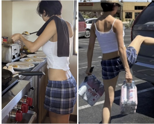 화사 미국 일상 공개…생수 들고 장보는 모습에 패션까지 화제