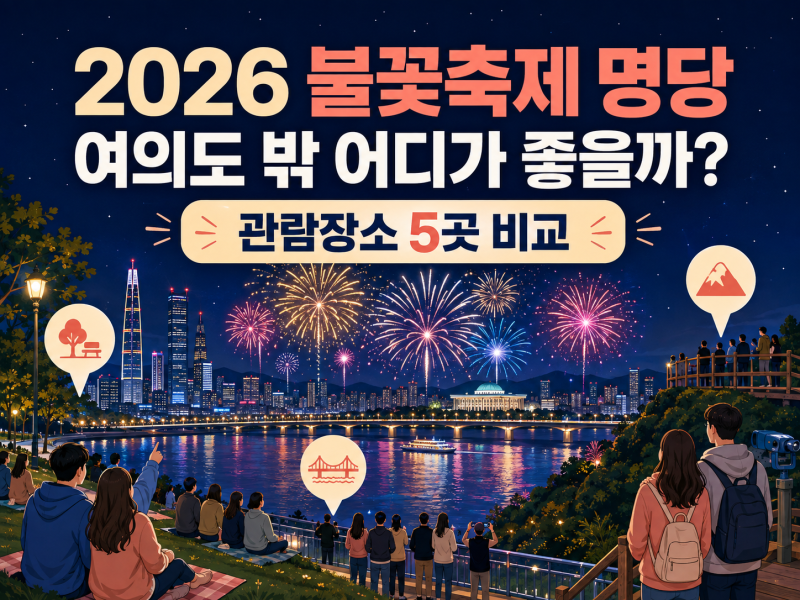 2026 여의도 불꽃축제 명당 어디? 이촌·사육신공원 등 여의도 밖 관람장소 정리