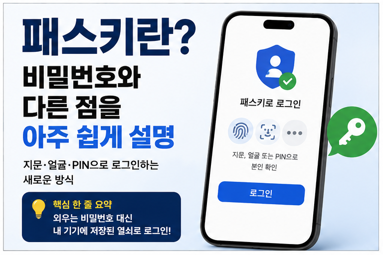 패스키 뜻이 뭔가요? 비밀번호와 차이를 아주 쉽게 정리했어요
