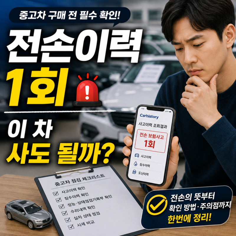 중고차 전손이력 뜻, 전손차는 무조건 피해야 할까?