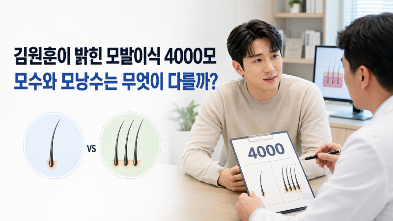 김원훈 모발이식 4000모 고백…모발이식 모수와 모낭수는 어떻게 다를까?