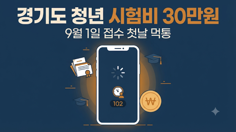 경기도 청년 시험비 30만원, 9월 1일 접수 첫날 '먹통' 지금 어떻게 해야 할까 (12월 4일까지)