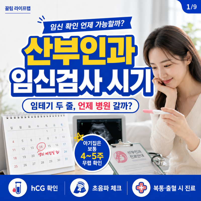 산부인과 임신 확인 검사 검진 시기