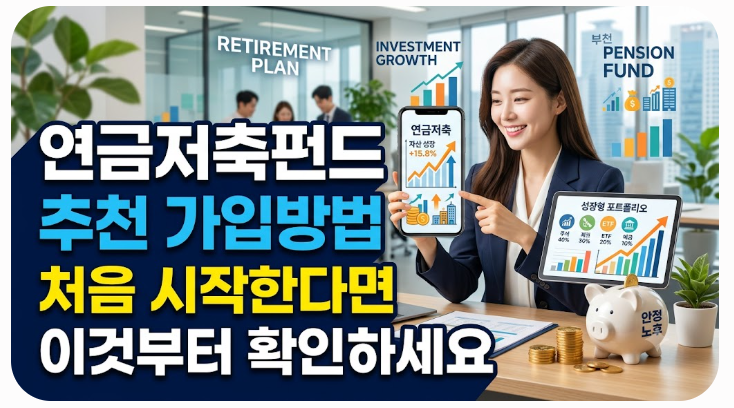 연금저축펀드 추천 가입방법 처음 시작한다면 이것부터 확인하세요