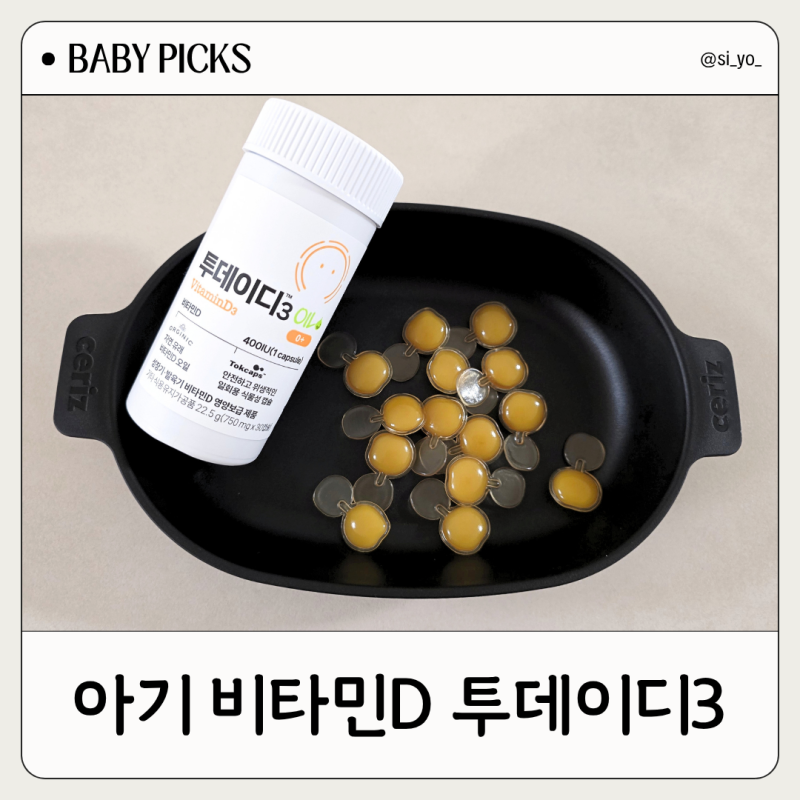 비타민D 언제부터? 돌아기에게 직접 먹여본 투데이디3 톡캡스 후기
