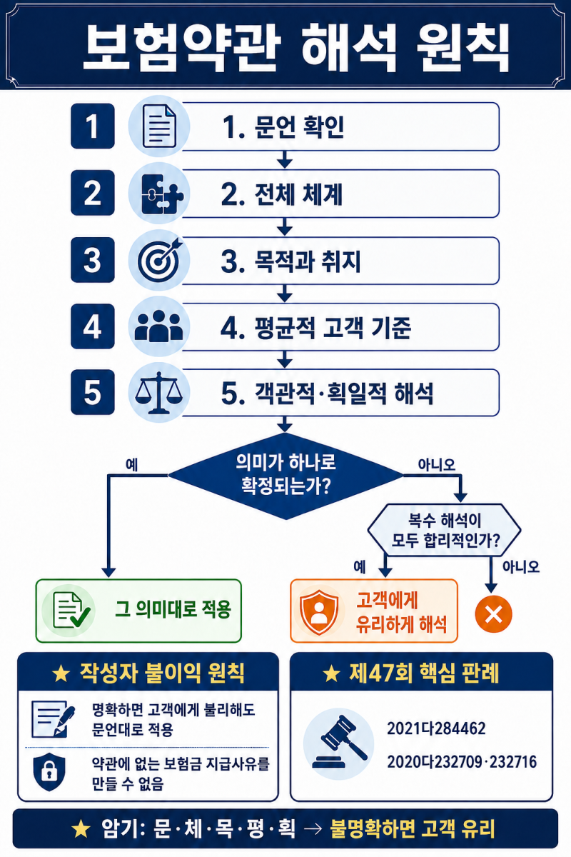 제3보험 제1편 보험계약법과 약관 ㅣ4. 약관의 객관적 해석과 작성자 불이익 원칙
