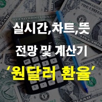 오늘의 원달러 환율 실시간 및 전망 계산기 차트 뜻 정리