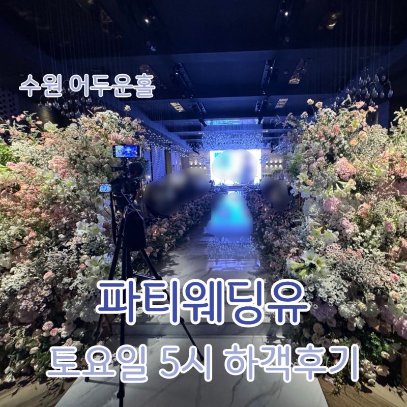수원 파티웨딩유 토요일 5시 하객 솔직후기 | 세미뷔페 연회장 주차장 솔직평가 | 홀 분위기 ....