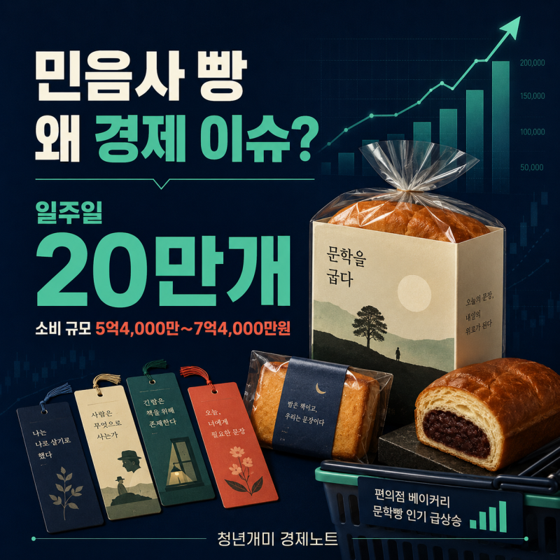 민음사 빵 일주일 20만개, GS25 매출로 보면 왜 경제 이슈일까