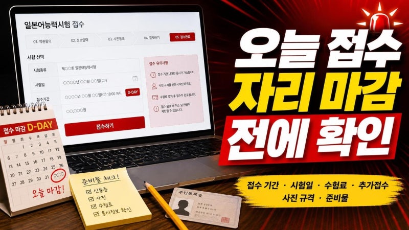 jlpt 접수 오늘 시작, 놓치면 손해 보는 시험장·수험료·준비물 체크리스트