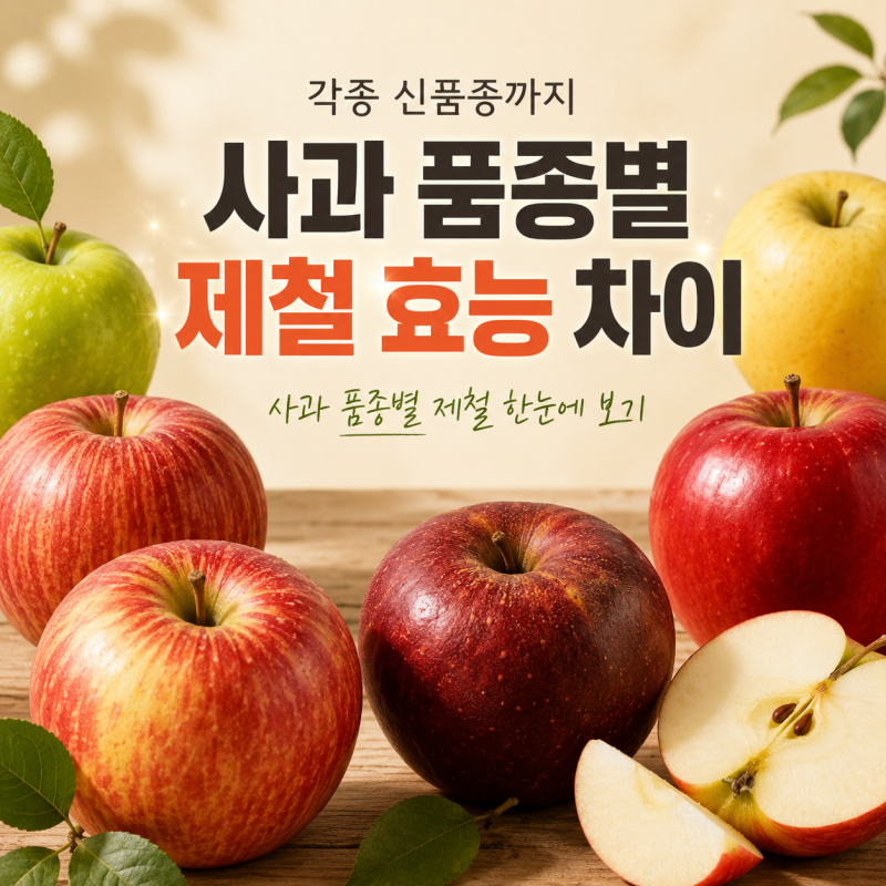 사과 품종별 제철 효능 차이 총정리 홍로 부사 아오리