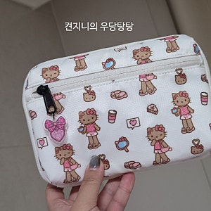 [내돈내산]올리브영X브랜든 태닝헬로키티 세이프 월렛백 화이트 가격/내부공간/화이트 겟하....