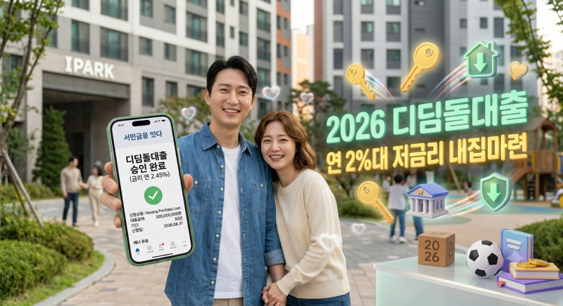 대출 이자 수백만 원 절감하는 꿀팁! 2026 디딤돌대출 자격 및 우대금리 총정리
