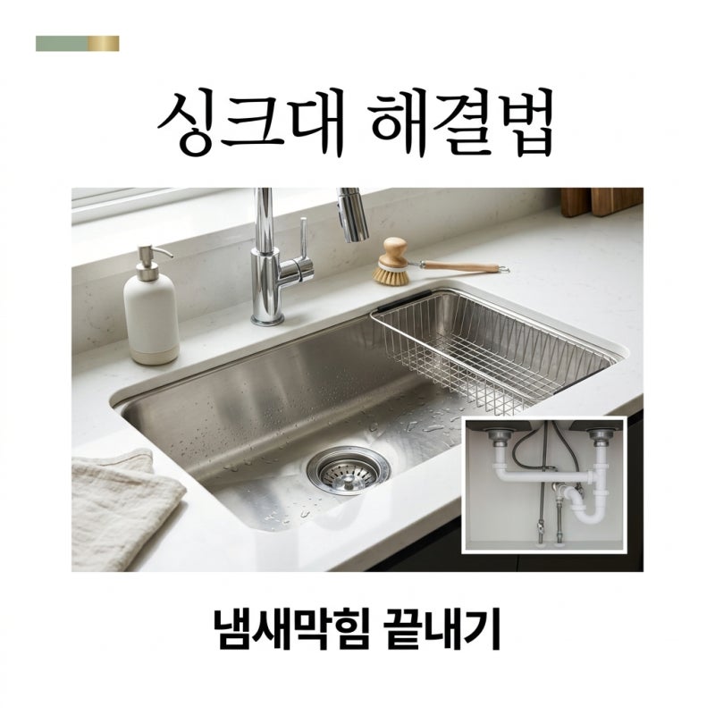 싱크대 하수구 냄새 차단과 막힌 배수구 뚫는 셀프 해결법 총정리