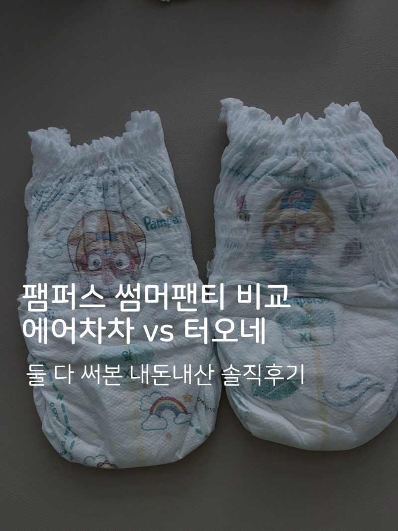 팸퍼스 썸머팬티 내돈내산 비교 : 엔젤 에어차차 vs 터치오브네이처, 둘 다 써본 솔직 후기