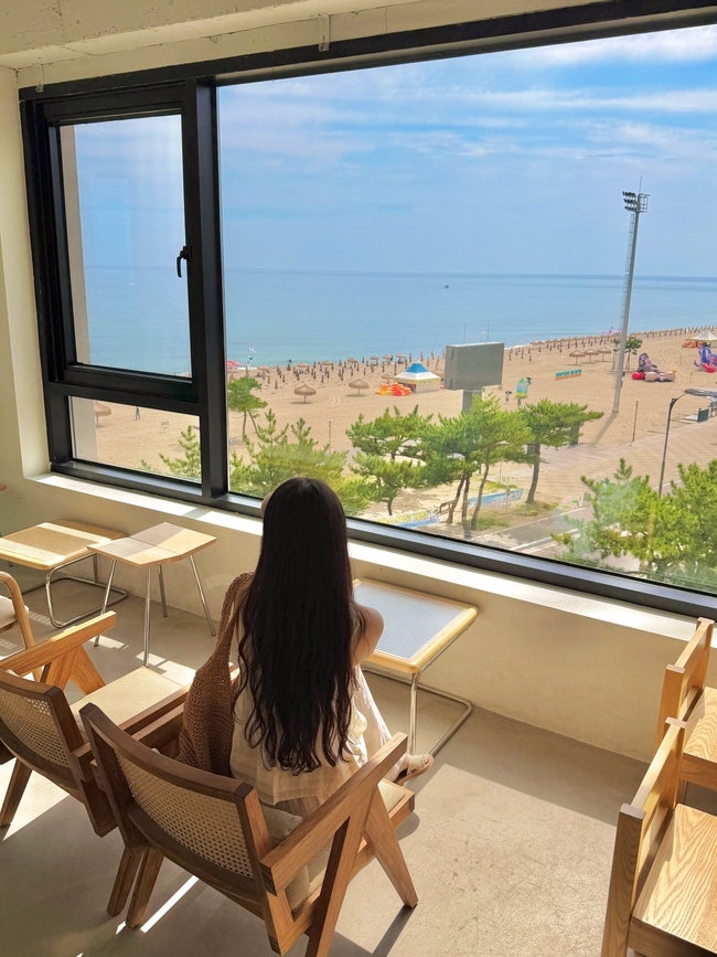 양양 낙산해수욕장 오션뷰카페 추천 하조대커피 낙산점 낙산사 근처 카페