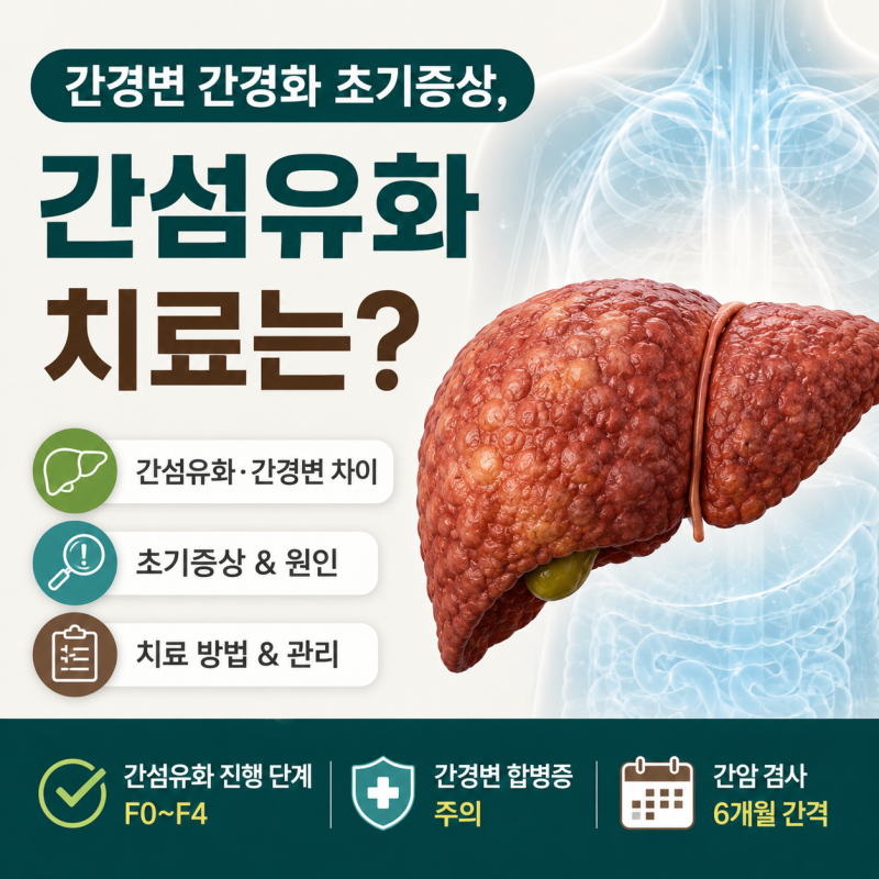 간경변 간경화 초기증상, 간섬유화 치료는?