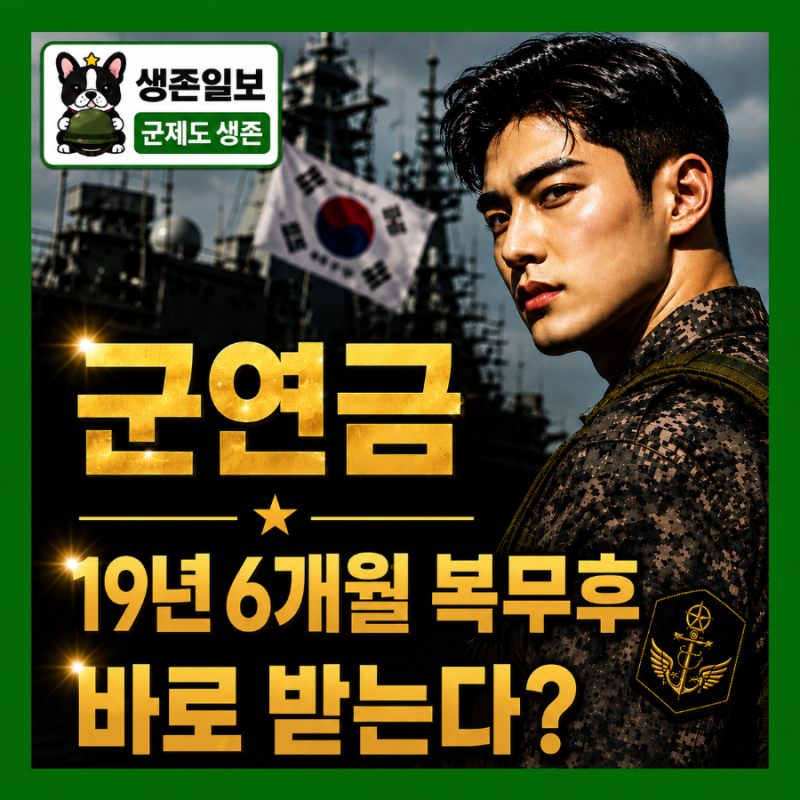 군인연금, 19년 6개월 복무 후 바로 받는다?