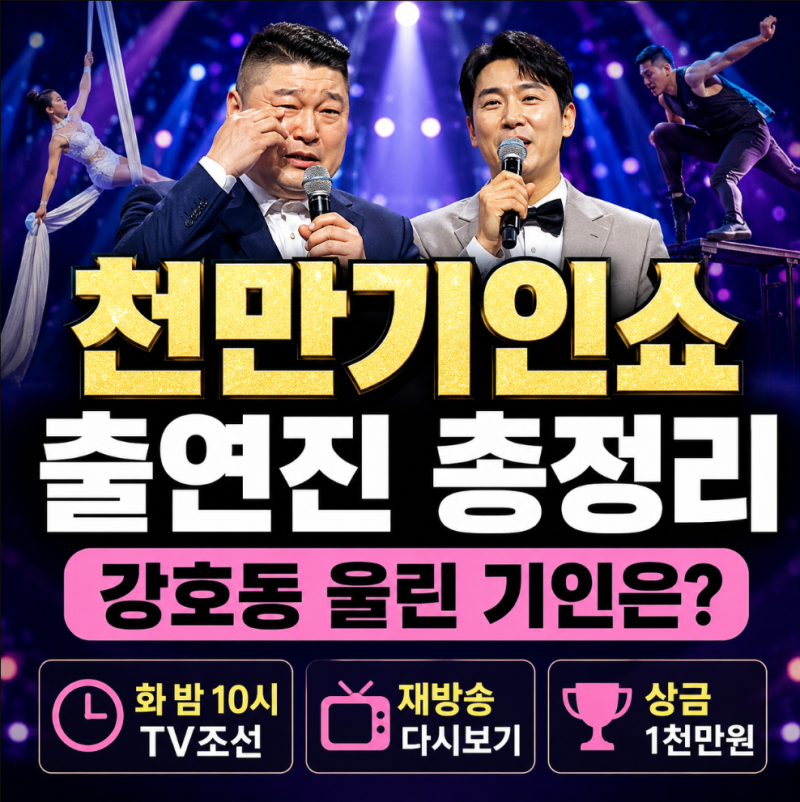 Complete Cast List for 'Million-View Master Show,' the Master Who Made Kang Ho-dong Cry