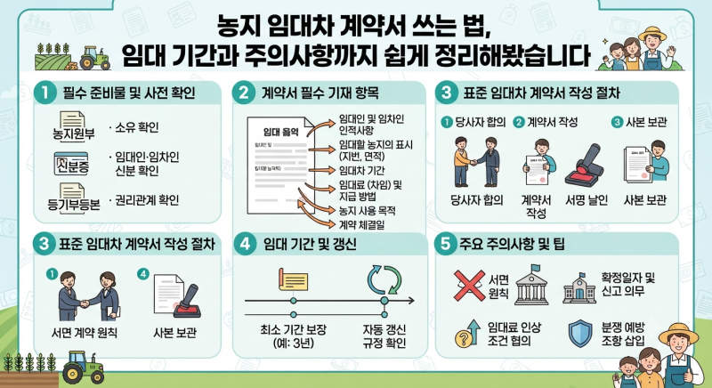 농지 임대차 계약서 쓰는 법, 임대 기간과 주의사항까지 쉽게 정리해봤습니다