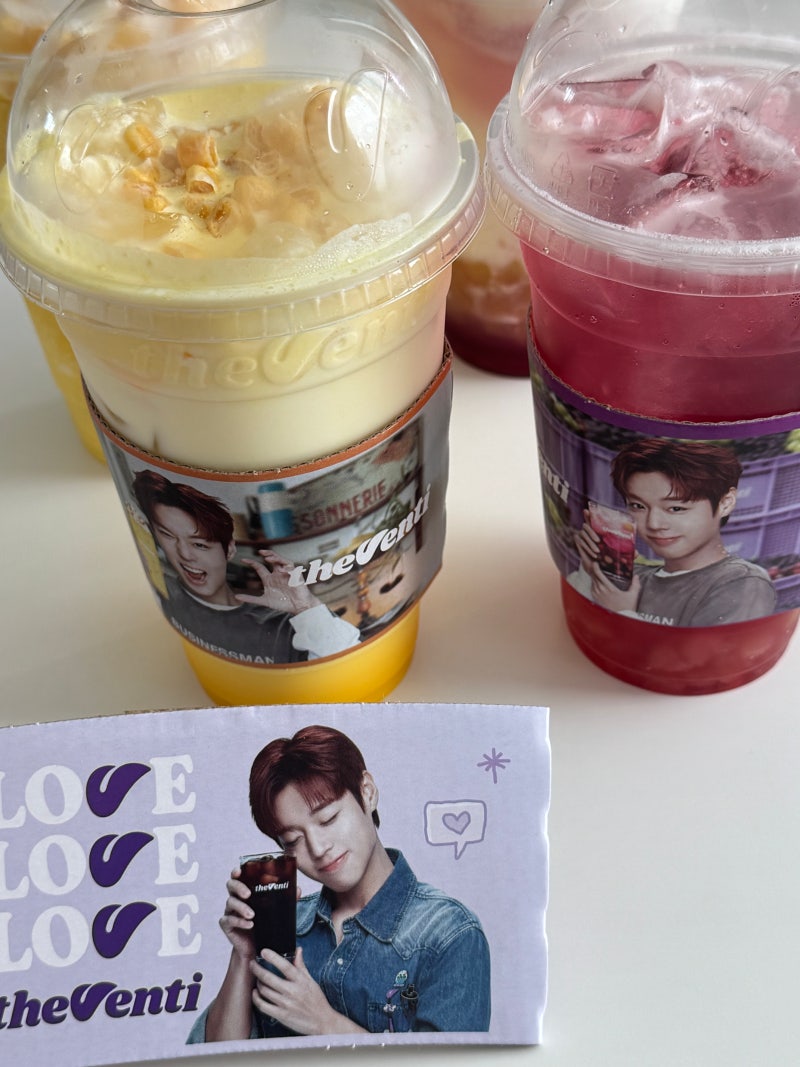 더벤티 9월 신메뉴 박지훈 윙깅 윙옵 세트 후기_컵홀더, 포토카드, 할인 팁