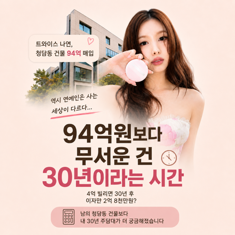 트와이스 나연 94억 청담동 건물 나는 30년 주담대" 웃픈 마음에 계산해봤습니다