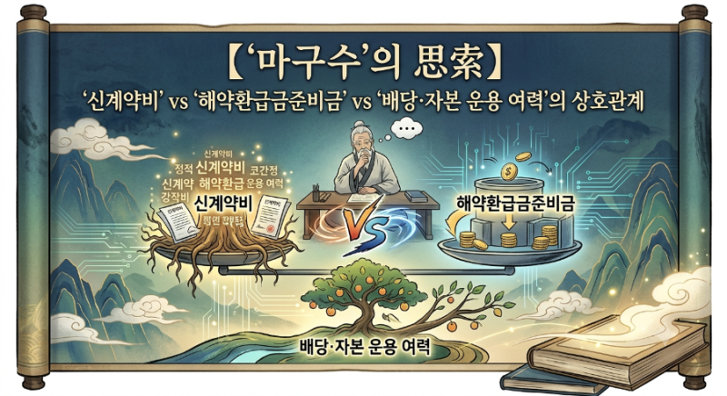 【'마구수'의 思索】 '신계약비' vs '해약환급금준비금' vs '배당·자본 운용 여력'의 상호관계