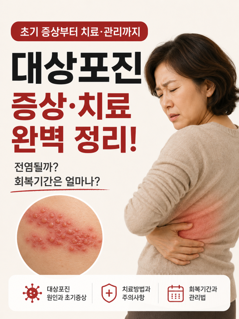 대상포진 증상, 모르고 지나치면 위험할까? 치료방법과 완치 가능 여부
