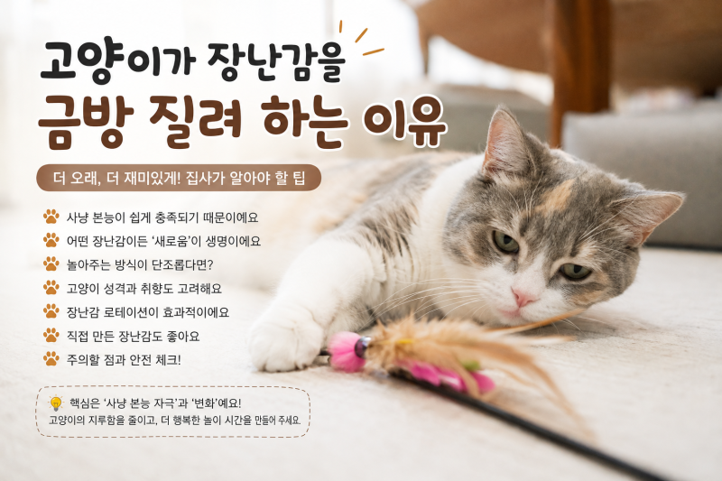 “또 안 가지고 놀아?” 고양이가 장난감에 금방 질리는 이유