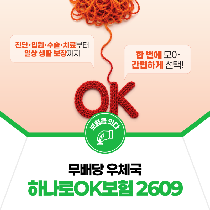 [보험을 잇다] 무배당 우체국 하나로 OK 보험 2609
